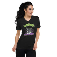 Load image into Gallery viewer, KRASH Smash Unisex Short Sleeve V-Neck T-Shirt