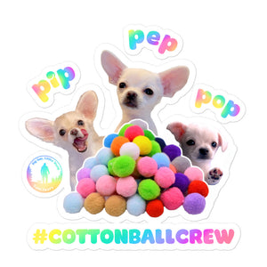 Cottonball Crew Bubble-free stickers