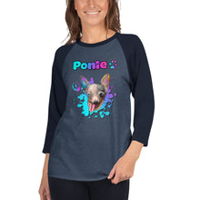 Load image into Gallery viewer, Ponie 3/4 sleeve raglan shirt