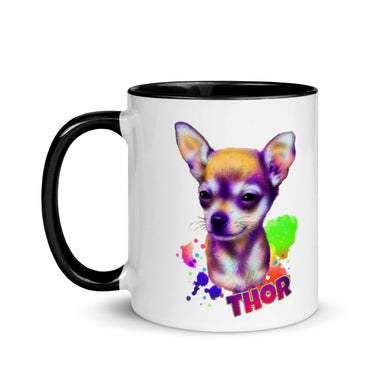 Watercolor Thor Mug with Color Inside