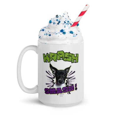 KRASH Smash White glossy mug 11oz, 15oz