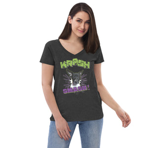 KRASH Smash Women’s recycled v-neck t-shirt